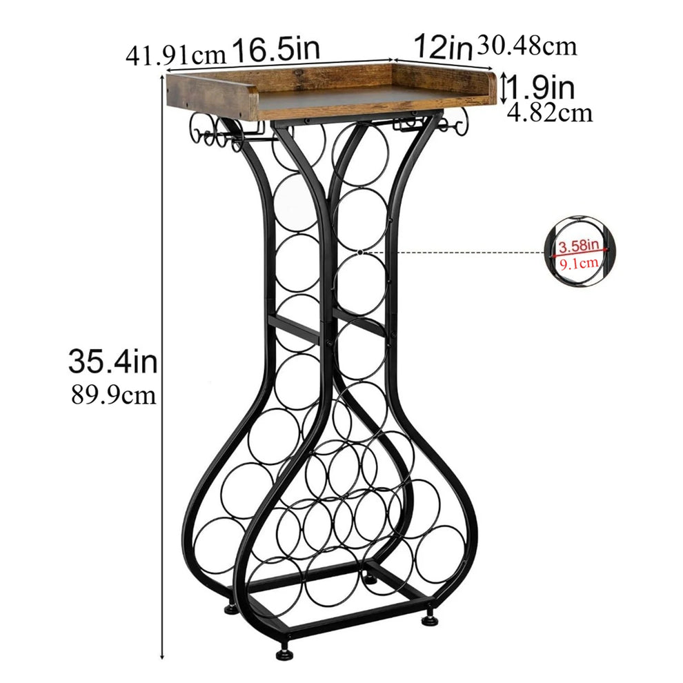 Table range-bouteille en situation