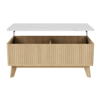 Table basse avec rangement bouteille apéritif pour la cave