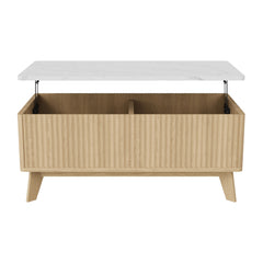 Table basse avec rangement bouteille apéritif pour la cave