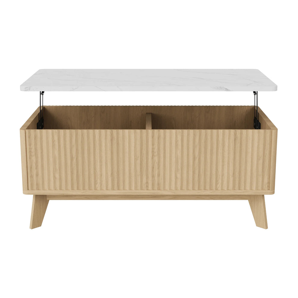 Table basse avec rangement bouteille apéritif pour la cave