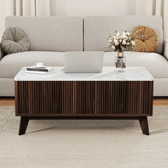 Table basse avec rangement bouteille apéritif zoom matière