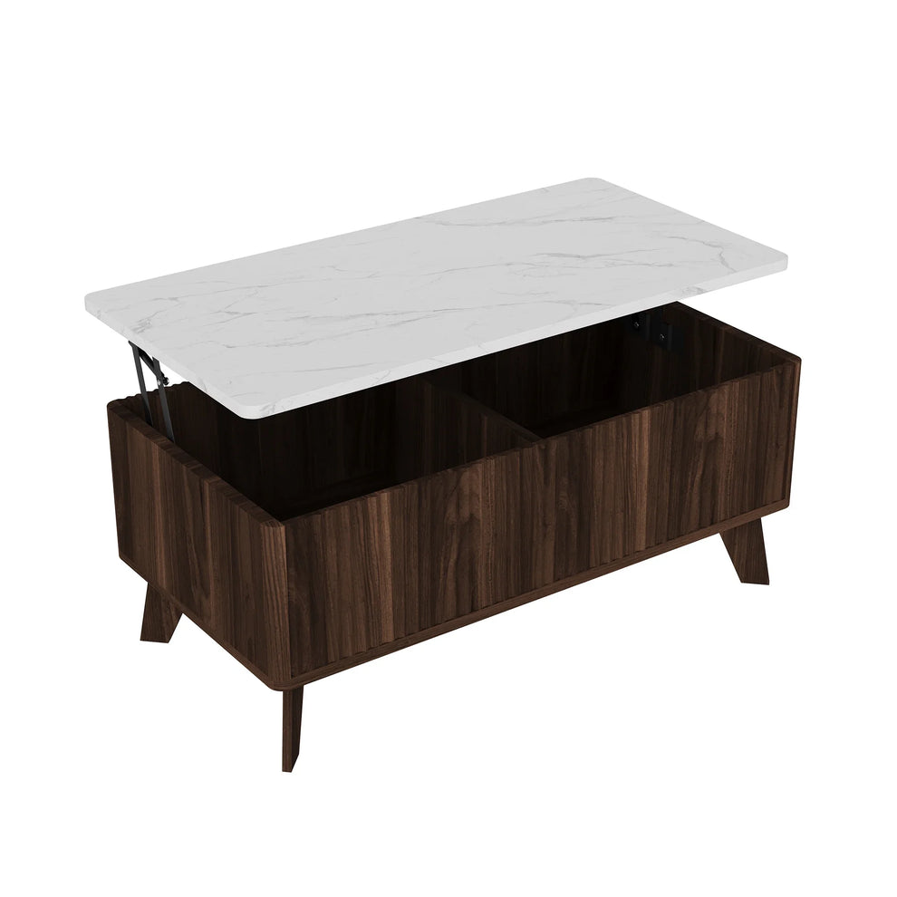 Table basse avec rangement bouteille apéritif détail du rangement