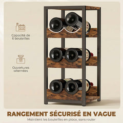 Range-bouteille moderne en situation