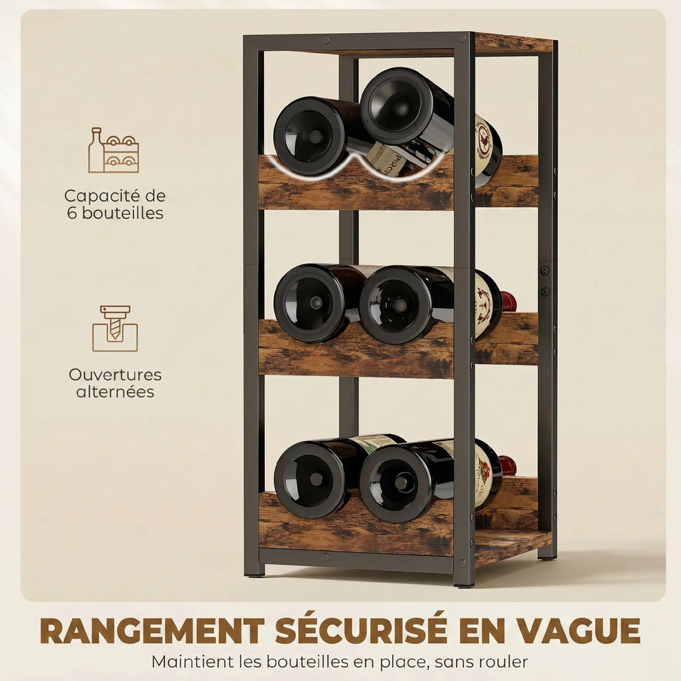 Range-bouteille moderne en situation