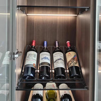 Présentoir vins vue de côté