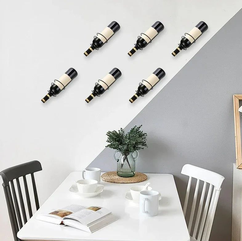 Support bouteille de vin mural détail du rangement