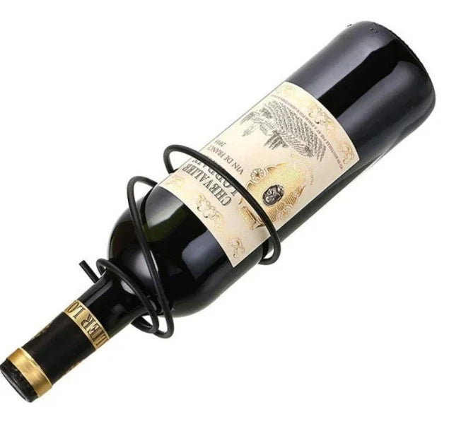 Support bouteille de vin mural vue de face