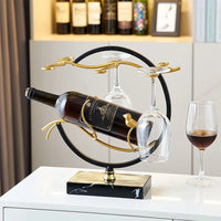 Support bouteille vin table zoom matière