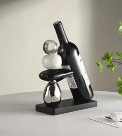 Support de bouteille de vin vue de côté