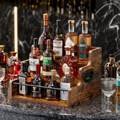 Présentoir bouteille bar en situation