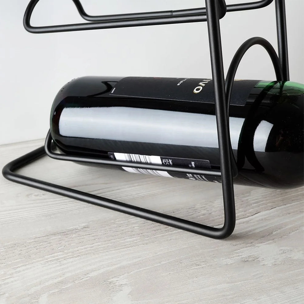 Support bouteille de vin métal détail du rangement