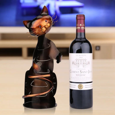 Support bouteille de vin original en situation