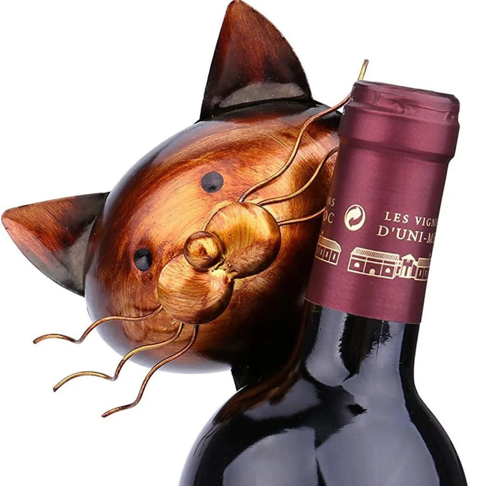 Support bouteille de vin original vue de côté
