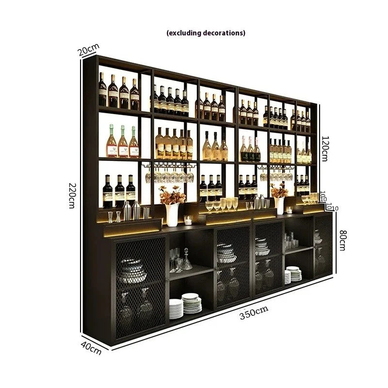 Étagère à vin professionnel vue d'ensemble