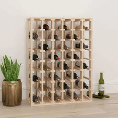 Étagère à bouteille en bois détail du rangement