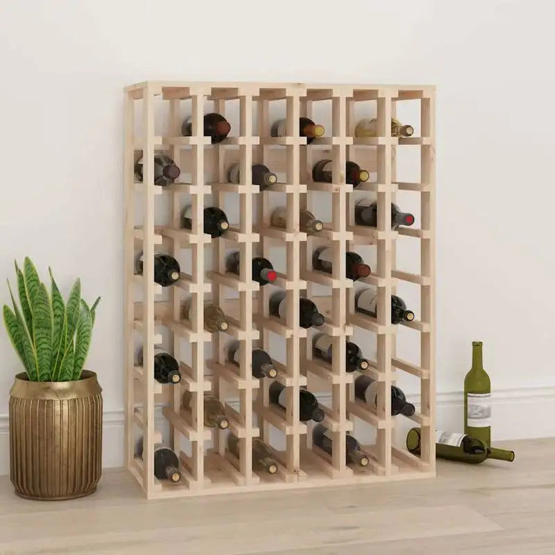 Étagère à bouteille en bois détail du rangement