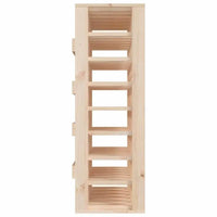 Étagère à bouteille en bois avec bouteilles