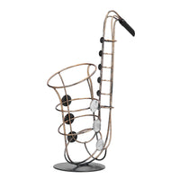 Porte bouteille saxophone vue de côté