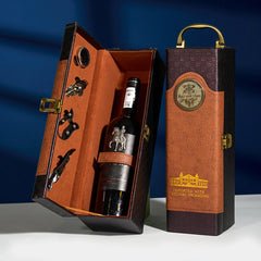 Boite cadeau pour bouteille de vin vue d'ensemble