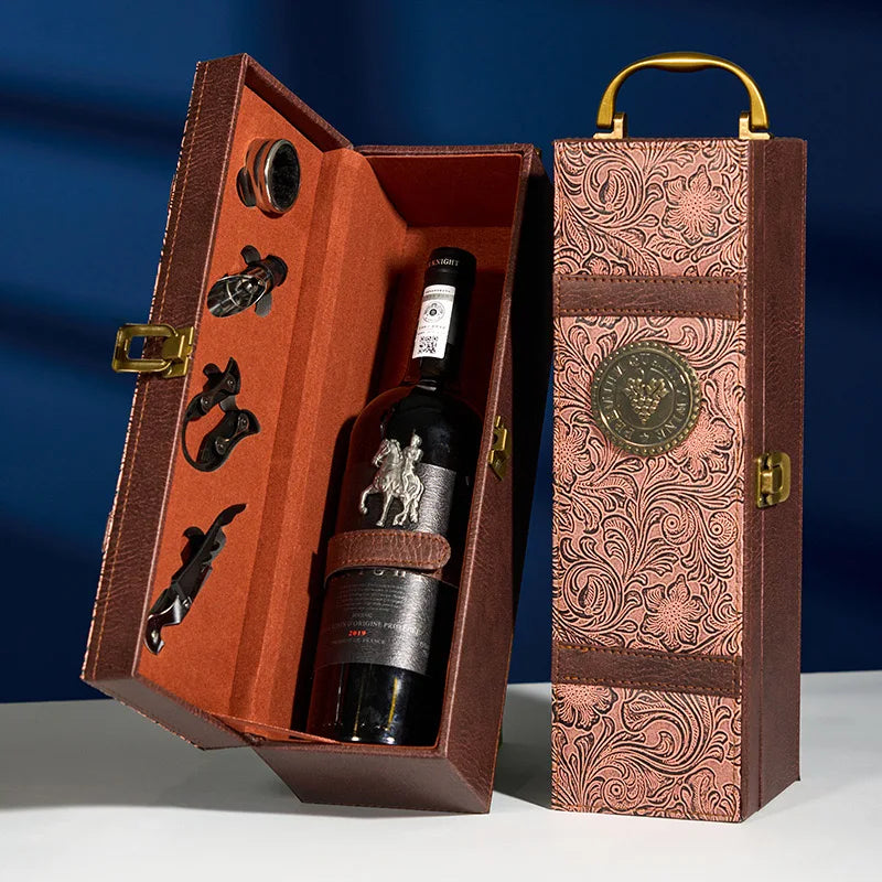 Boite cadeau pour bouteille de vin pour la cuisine