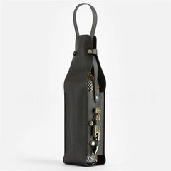 Sac similicuir porte-bouteille vue d'ensemble