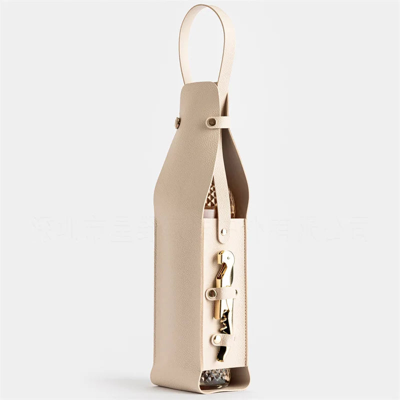 Sac similicuir porte-bouteille gros plan